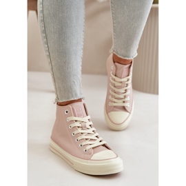 Isolerade sneakers för kvinnor gjorda av ekologiskt läder Rosa Big Star OO274933 9