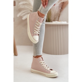 Isolerade sneakers för kvinnor gjorda av ekologiskt läder Rosa Big Star OO274933 11