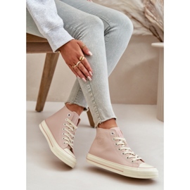 Isolerade sneakers för kvinnor gjorda av ekologiskt läder Rosa Big Star OO274933 13