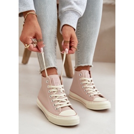 Isolerade sneakers för kvinnor gjorda av ekologiskt läder Rosa Big Star OO274933 15
