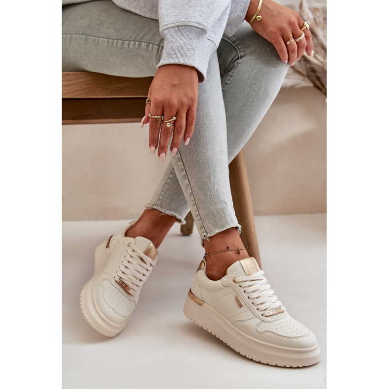 Sneakers för kvinnor på Big Star-plattformen OO274757 HI-POLY System Vit 2