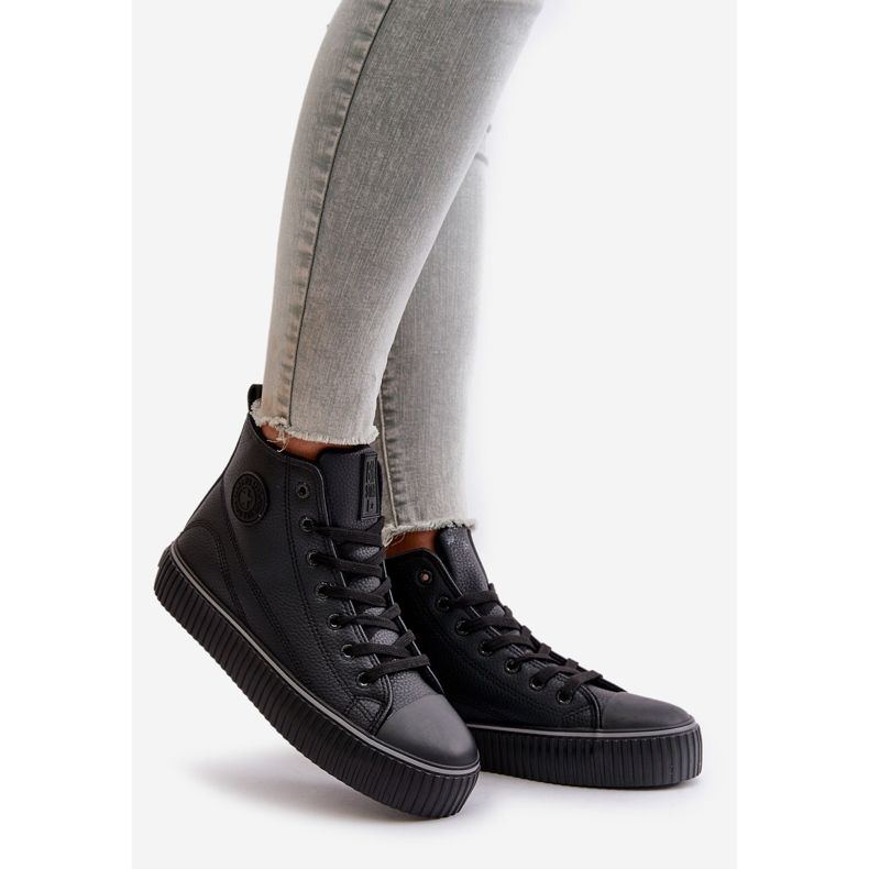 Dam Isolerade Eco Läder Sneakers Big Star OO274790 Svart 1