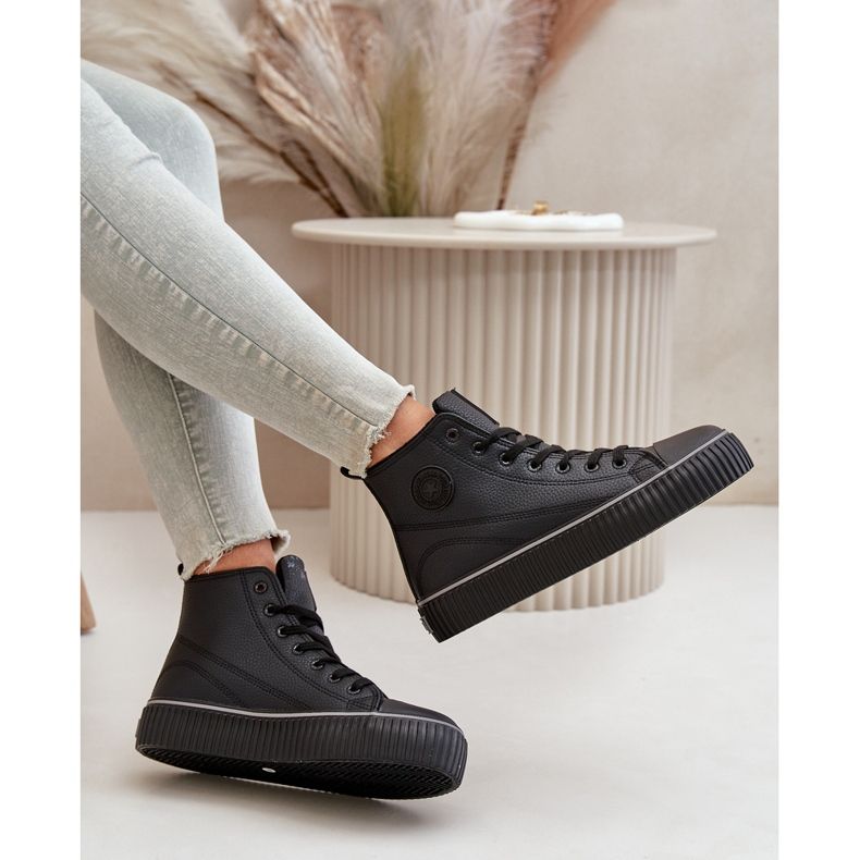 Dam Isolerade Eco Läder Sneakers Big Star OO274790 Svart 2