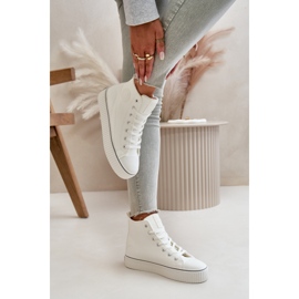 Dam Isolerade Eco Läder Sneakers Big Star OO274788 Vit 8