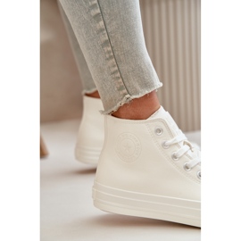 Isolerade sneakers för kvinnor gjorda av ekologiskt läder White Big Star OO274932 vit 13