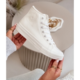 Isolerade sneakers för kvinnor gjorda av ekologiskt läder White Big Star OO274932 vit 5