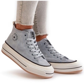 Isolerade damsneakers på Eco Leather Platform Big Star OO274069 Blå 20