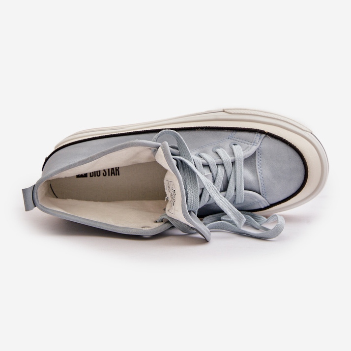 Isolerade damsneakers på Eco Leather Platform Big Star OO274069 Blå 1