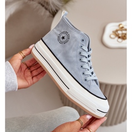 Isolerade damsneakers på Eco Leather Platform Big Star OO274069 Blå 3