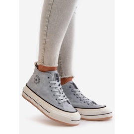 Isolerade damsneakers på Eco Leather Platform Big Star OO274069 Blå 4