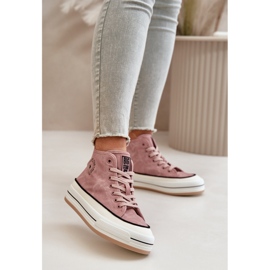 Isolerade damsneakers på Eco Leather Platform Big Star OO274068 Rosa 3