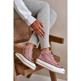 Isolerade damsneakers på Eco Leather Platform Big Star OO274068 Rosa 9