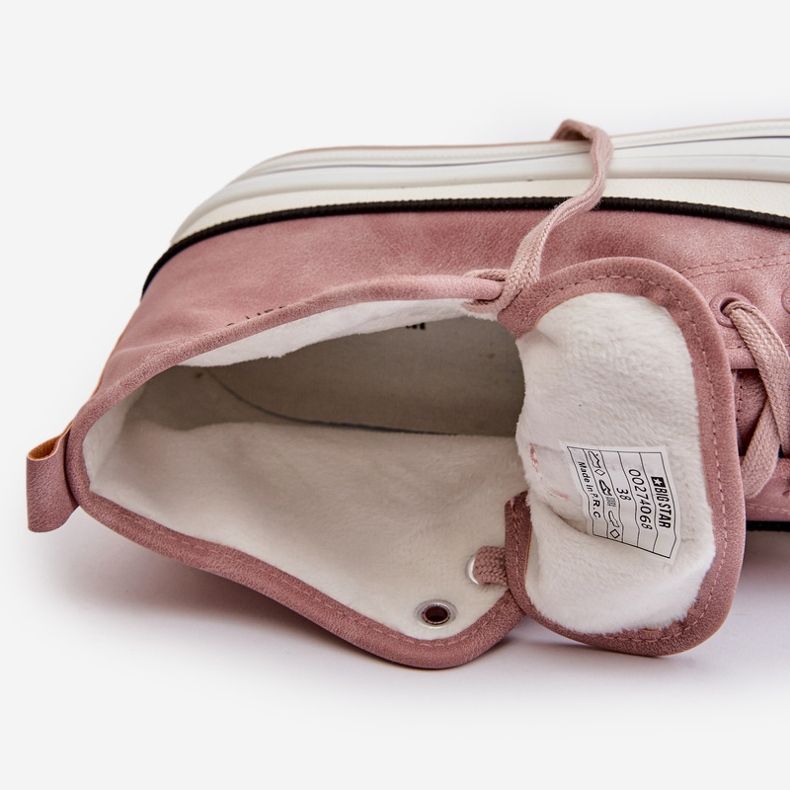 Isolerade damsneakers på Eco Leather Platform Big Star OO274068 Rosa 2