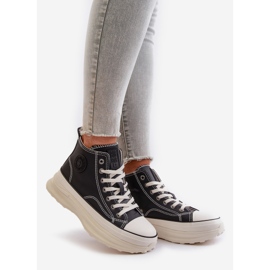 Platform Sneakers för kvinnor Eco Leather Big Star OO274063 Svart 1
