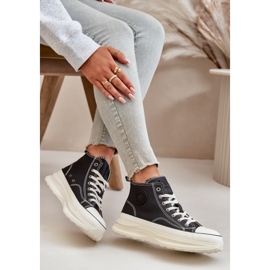 Platform Sneakers för kvinnor Eco Leather Big Star OO274063 Svart 2