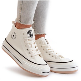 Isolerade damsneakers på Eco Leather Platform Big Star OO274061 Vit 17