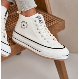 Isolerade damsneakers på Eco Leather Platform Big Star OO274061 Vit 16