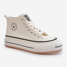 Isolerade damsneakers på Eco Leather Platform Big Star OO274061 Vit 11