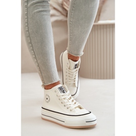 Isolerade damsneakers på Eco Leather Platform Big Star OO274061 Vit 10