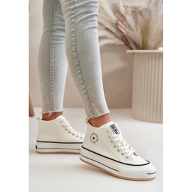 Isolerade damsneakers på Eco Leather Platform Big Star OO274061 Vit 12