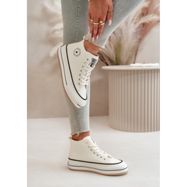 Isolerade damsneakers på Eco Leather Platform Big Star OO274061 Vit 13