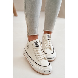 Isolerade damsneakers på Eco Leather Platform Big Star OO274061 Vit 14