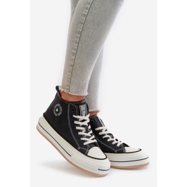 Isolerade damsneakers på Eco Leather Platform Big Star OO274062 Svart 1