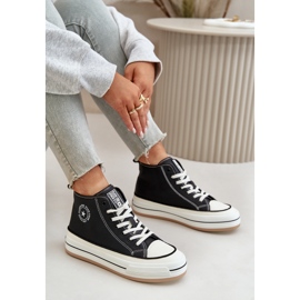Isolerade damsneakers på Eco Leather Platform Big Star OO274062 Svart 2