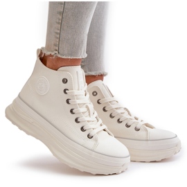 Platform Sneakers för kvinnor Eco Leather Big Star OO274064 Vit 12