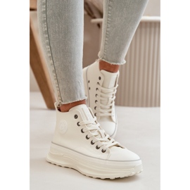 Platform Sneakers för kvinnor Eco Leather Big Star OO274064 Vit 5