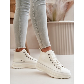 Platform Sneakers för kvinnor Eco Leather Big Star OO274064 Vit 7