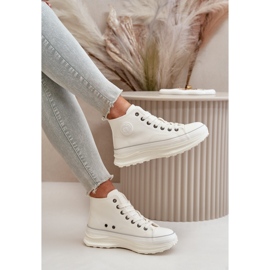 Platform Sneakers för kvinnor Eco Leather Big Star OO274064 Vit 11