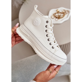 Platform Sneakers för kvinnor Eco Leather Big Star OO274064 Vit 3