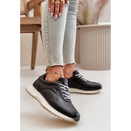 Sneakers dam Sportskor gjorda av ekologiskt läder Big Star OO274024 Hi-Poly System Black svart 2