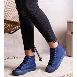 Raffie denim high-top sneakers blå 2