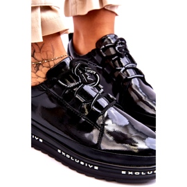 S.Barski Svarta Chantal Sneakers i lack 5