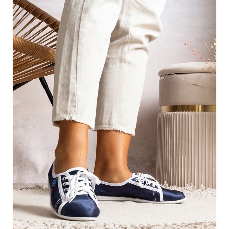 Woodstock marinblå sneakers för kvinnor 1