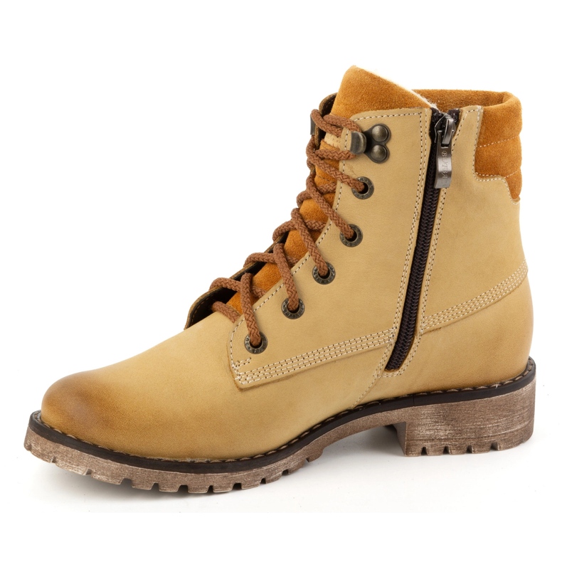 Olivier Skinnstövlar dam, isolerade vinterstövlar, 365BB, sand beige 1