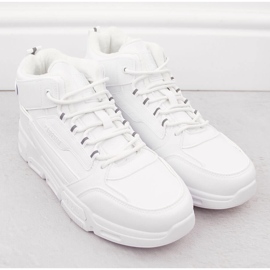 High-top, isolerade vita sportskor för män Big Star OO174588 2