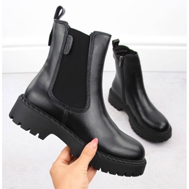 Damläder, isolerade svarta Chelsea-stövlar Big Star OO274109 1