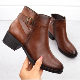 Isolerade högklackade damstövlar bruna Potocki 12280 1