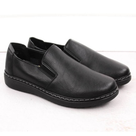 Bekväma slip-on skor för kvinnor, svart Unisoft 5932 2