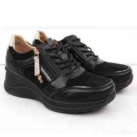 Svarta läderskor för dam Filippo DP6434 2