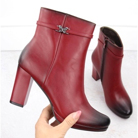 M. DASZYŃSKI Röda isolerade stövlar för kvinnor M.Daszyński AF125-22 1