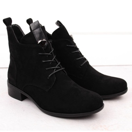 M. DASZYŃSKI Damstövlar med snörning och dragkedja isolerade svarta M.Daszyński SA198-24 2