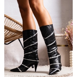 Svarta och silver Nevzo-isolerade stövlar 1