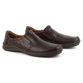 Olivier Läder slip-on skor för män 790MP brun 2
