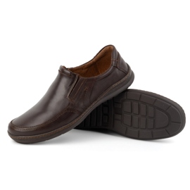 Olivier Läder slip-on skor för män 790MP brun 3