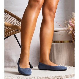 Marinblå ballerinor i ekomocka från Jules 1