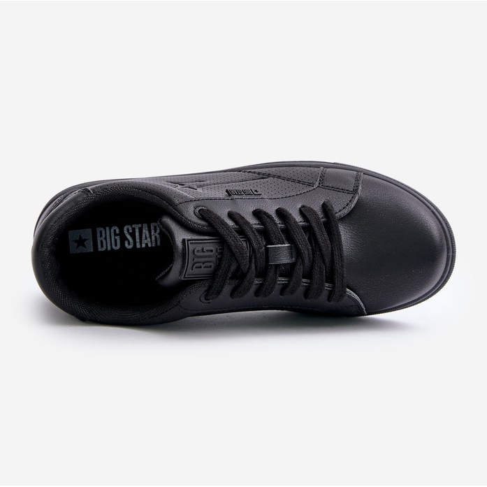Sneakers för män gjorda av ekologiskt läder Big Star OO174021 Hi-Poly System Black svart 2